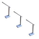 3 Abajur Luminária De Mesa Articulável 12 Leds Recarregável