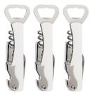 3 Abridores Saca Rolha Canivete Profissional Gourmet Mix Cor Branco
