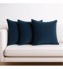3 Almofadas Cheia Veludo Suede Sofa Decorativa 45x45 Azul 3 Almofadas Cheia Veludo Suede Sofa Decorativa 45x45 Azul