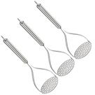 3 Amassador Espremedor De Batatas Purê Inox Cabo Reforçado 3 Amassador Espremedor De Batatas Purê Inox Cabo Reforçado