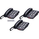 3 Aparelho Telefone com Fio Intelbras Tok facil mesa parede 3 Aparelho Telefone com Fio Intelbras Tok facil mesa parede