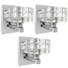 3 Arandela De Cristal K9 Cromado Para Quarto G9 Bet38