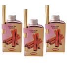 3 Aromatizador Ambiente Casca de Canela Difusor Vareta 280ml Perfume Casa Cheirinho Top - Envio Já