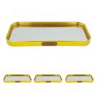 3 Bandeja Decorativa Vidro espelho metal dourado retangular