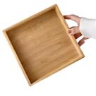 3 Bandejas de Bambu Quadrada Decoração 20cm pra Café Chá