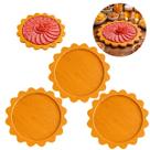 3 Bandejas Prato Redonda Ondulada Decorativa de Mesa 23,5cm