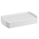 3 Bandejas Travessa Retangular com Alça em Melamina 21x14cm