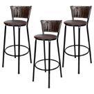 3 Banquetas Alta Para Balcão junco Hawai Marrom