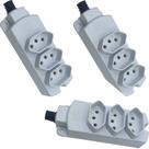 3 Barra de Tomada Régua Múltipla Tripla Para Extensão 10a Branco TMU3-310