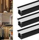 3 Barras Perfil De Led Embutir 25mm 1m Difusor 3m