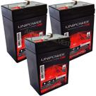 3 Bateria Recarregável 6v 4,5ah Moto Elétrica Carrinho Infantil Unipower