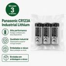 3 Baterias Pilha Cr123a Panasonic 3v Flash Sensor Infravermel 3 Baterias Pilha Cr123a Panasonic 3v Flash Sensor Infravermel