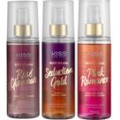 3 Body Splash Rose Glamour Seduction Gold Pink Romance Kiss