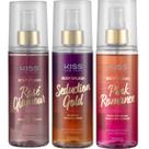 3 Body Splash Rose Glamour Seduction Gold Pink Romance Kiss