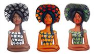 3 Bonecas De Barro Namoradeira 15 Cm - Artesanato Decoração