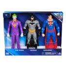 3 Bonecos Coringa, Batman e Superman de 24cm - DC