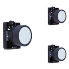 3 Botão De Comando Steck SLPRN5 Branco Para Automação IP40 3 Botão De Comando Steck SLPRN5 Branco Para Automação IP40