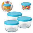 3 Bowls Vidro 150ml Ideal P/ Armazenar Alimentos