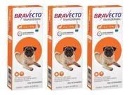 3 Bravecto 4,5 Á 10 Kg Cães Transdermal Antipulga Carrapato