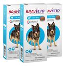 3 Bravecto Antipulga E Carrapato 20 A 40kg 1000mg Kit Combo3