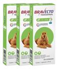 3 Bravecto Transdermal Cães Antipulgas E Carrapato 10 A 20kg