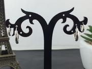 3 Brinco Argola Prata Maciça 925 15mm (2 Peças) 8 Mm 3 Brinco Argola Prata Maciça 925 15mm (2 Peças) 8 Mm