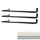 3 Cabideiros Fixo De Parede Aço Robusto 80cm Arara Para Roupas Organização Loja Closet