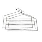 3 Cabides Para Calças Triplo Aço Cromado Reforçado Organizador