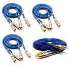 3 Cabos Rca 1 Metro + Cabo Rca 5 Metro Azul 3 Cabos Rca 1 Metro + Cabo Rca 5 Metro Azul