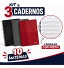 3 Cadernos 10 Matéria 160fls Universitário Confetti Modelos 3 Cadernos 10 Matéria 160fls Universitário Confetti Modelos
