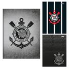 3 Cadernos Corinthians Brochurão 80fls Oficial Timão Fiel