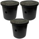3 caixa de inspeção para aterramento pvc piso com tampa pequena 23x20cm