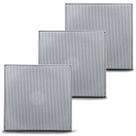 3 Caixa Leson Quadrada Branca Embutir Gesso Som Ambiente 70w