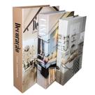 3 Caixa Livro Decorativa Home Decoração Sala Quarto Porta Objetos - FWB