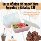 3 Caixas Cônicas De Isopor Eps 1,3 Litros Para Sorvetes e Gelatos
