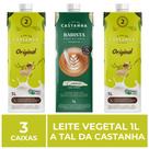 3 Caixas de 1L de Leite Vegetal, A Tal da Castanha