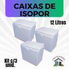 3 Caixas de Isopor EPS 12 litros para Gelo, latas, Bolos de potes, salgados e medicamentos