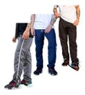 3 Calça Adulto Masc Tactel Reforçada Esportiva Uniforme 076