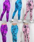 3 Calça Legging Marmorizada Feminina Leg Cintura Alta Modela Academia