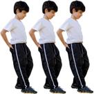 3 Calças Tactel Jogger Punho Agasalho Escolar Estiloso 018