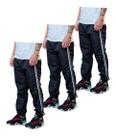 3 Calças Tactel Masc Jogger Elastico Na Barra E Cintura 017 3 Calças Tactel Masc Jogger Elastico Na Barra E Cintura 017