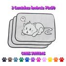 3 Caminhas para Cães e Gatos Dobrável 200 Lavagens 70x50 Cores Sortidas Antipulgas Quality