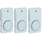 3 Campainhas Embutir Tipo Timbre 220v Com Placa 4x2 Pial