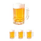 3 caneca de chopp cerveja bebida vidro resistente 400ml