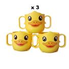 3 Caneca infantil patinho canequinha com 2 alça caneca plastica 3 Caneca infantil patinho canequinha com 2 alça caneca plastica