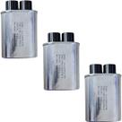 3 Capacitor Microondas Compatível com Brastemp Consul 0.80uf 2100vac 4.8mm