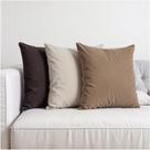 3 Capas Almofadas Veludo Sala Sofa Quarto 45x45 Diversidade Cores