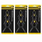 3 Cartela Jogo Grampos Plastico Multiuso 3 Pecas 2", 3" E 4" - Eda