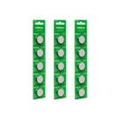 3 cartelas com 5 baterias pilhas botão 500mah 3v cr 2450 intelbras