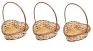 3 Cestas De Vime Coração Café Lanchonete Pães - 21x06 cm 3 Cestas De Vime Coração Café Lanchonete Pães - 21x06 cm